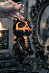 halloween skeleton kitty cat keychain accessory toy