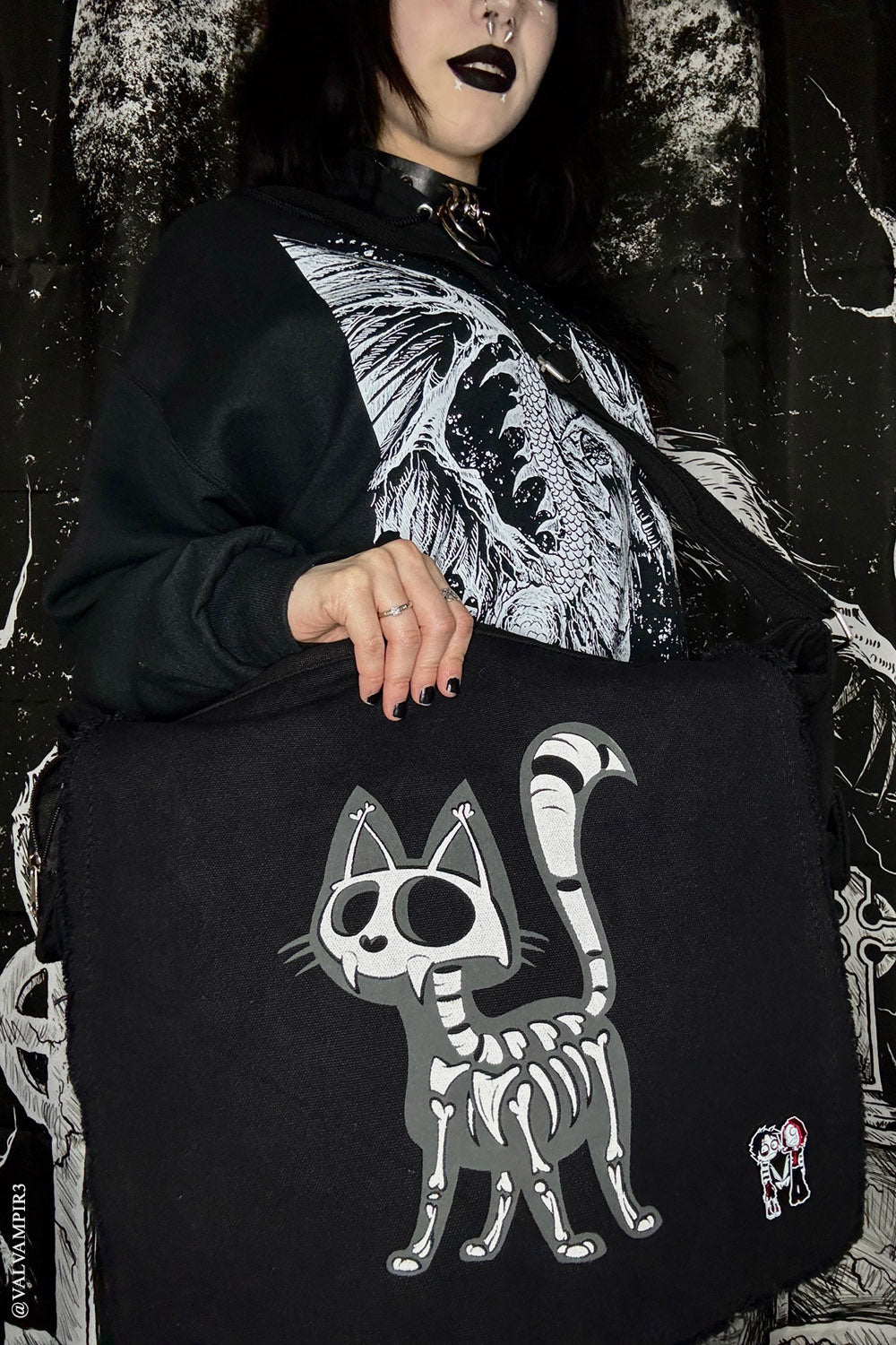 gothic cat bag