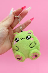 kawaii zombie kitty cat plush toy keychain