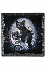 Cat Roses Slate Coasters [Set of 4] - housewares - VampireFreaks - Pacific Giftware
