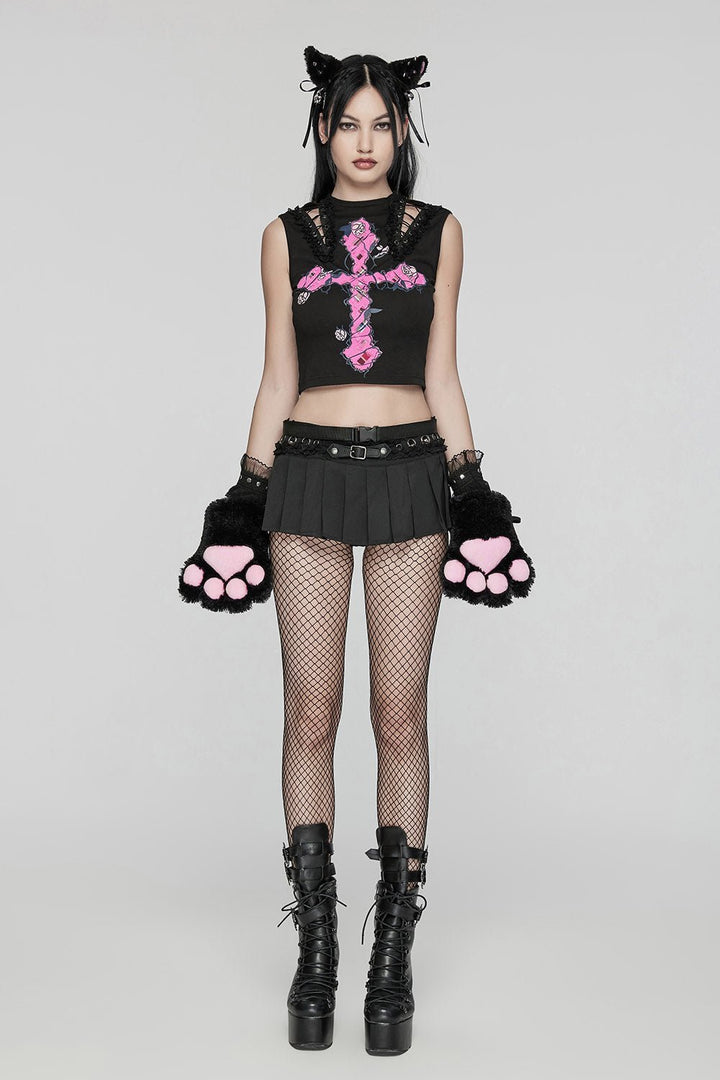 Cat Scratches Kawaii Goth Glove Set - gloves & armwarmers - VampireFreaks - Punk Rave