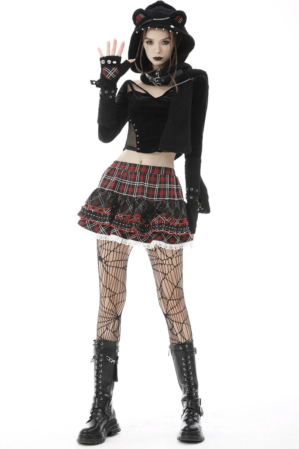 Cat Scratches Paw Print Gloves - gloves & armwarmers - VampireFreaks - Dark In Love