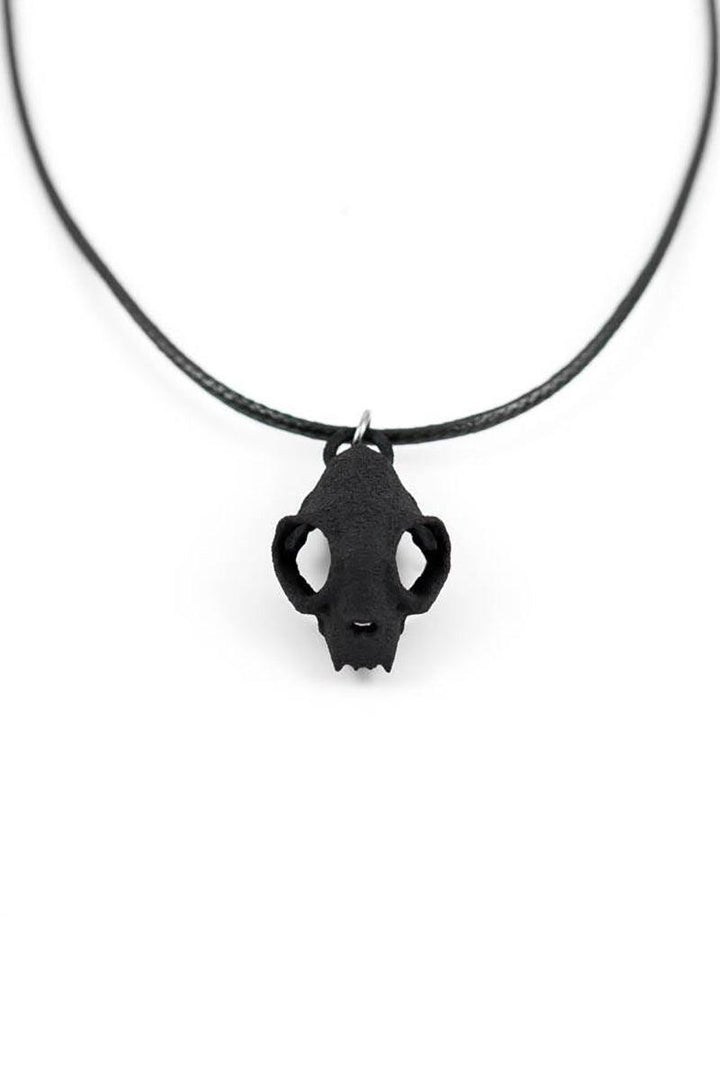 Cat Skull Choker [Black] - jewelry - VampireFreaks - Rogue + Wolf