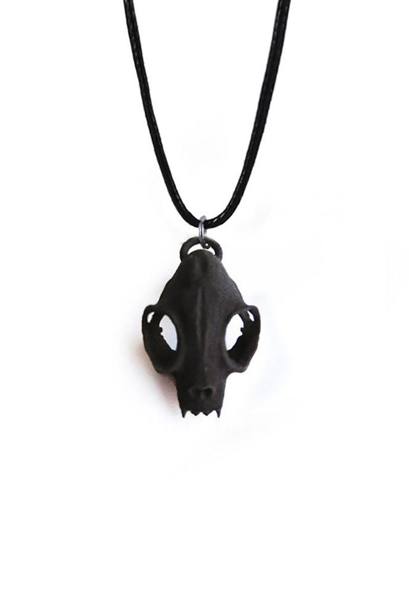 Cat Skull Choker [Black] - jewelry - VampireFreaks - Rogue + Wolf