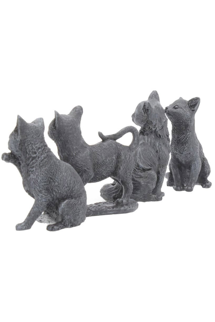 black resin cat sculpture