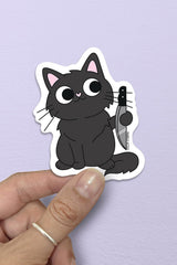 black cat sticker 