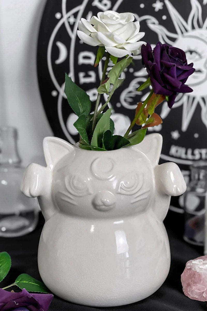 ghost cat flower vase