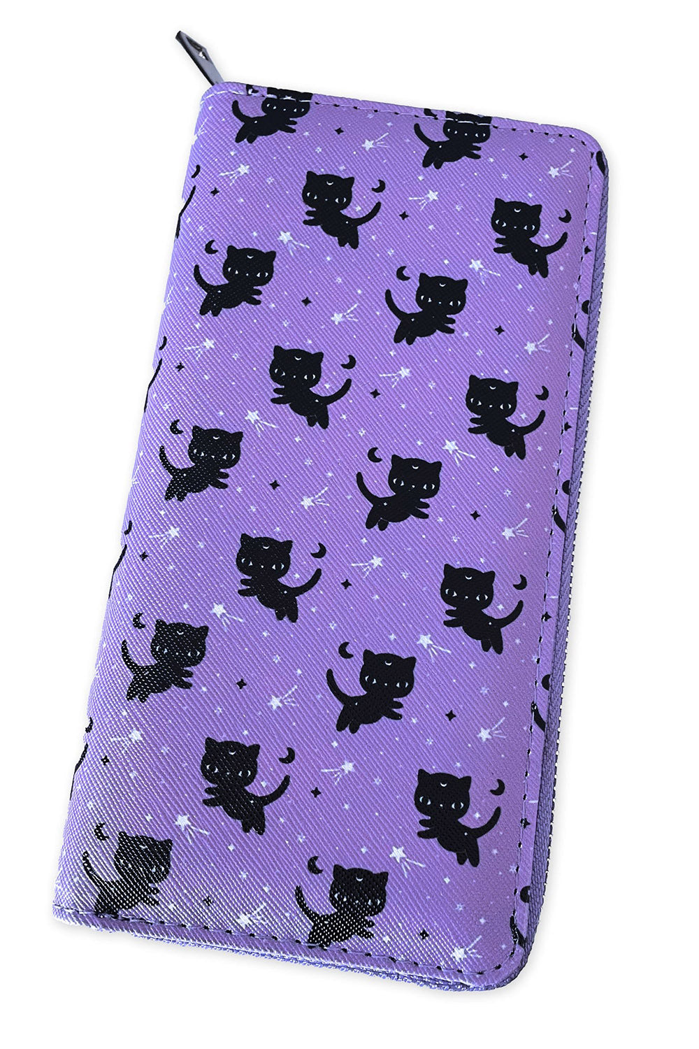 purple kawaii cat wallet