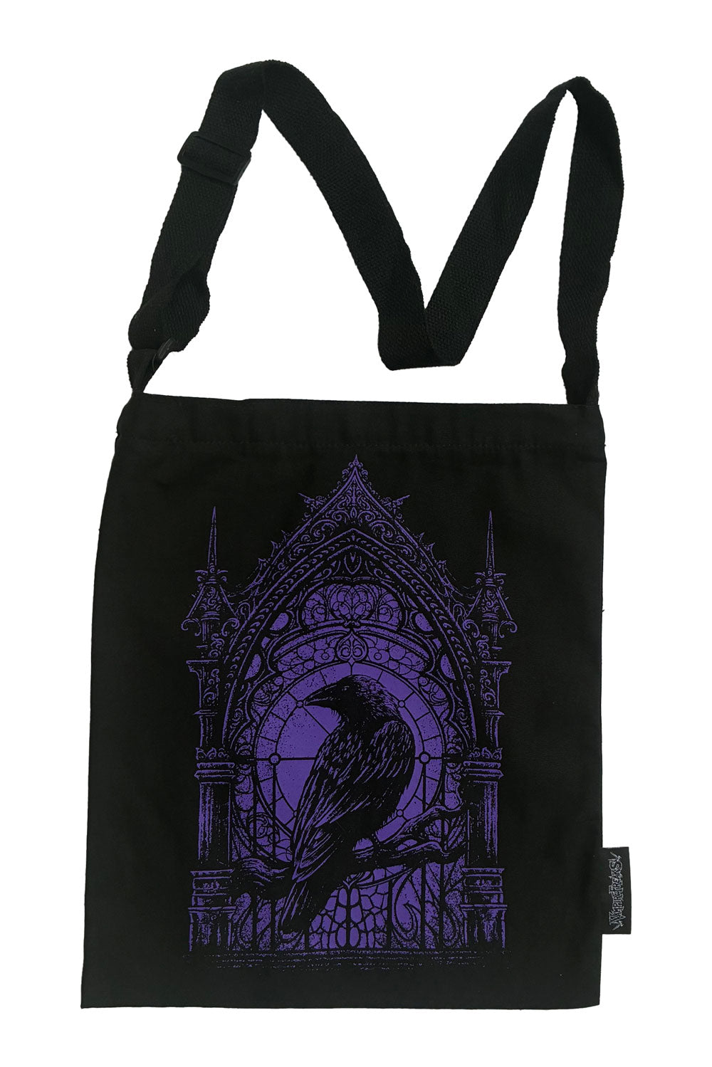 dark raven gothic cathedral tote bag