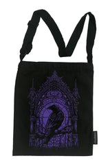 dark raven gothic cathedral tote bag
