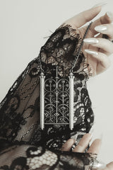 haunting beautiful ornate long gothic cathedral necklace