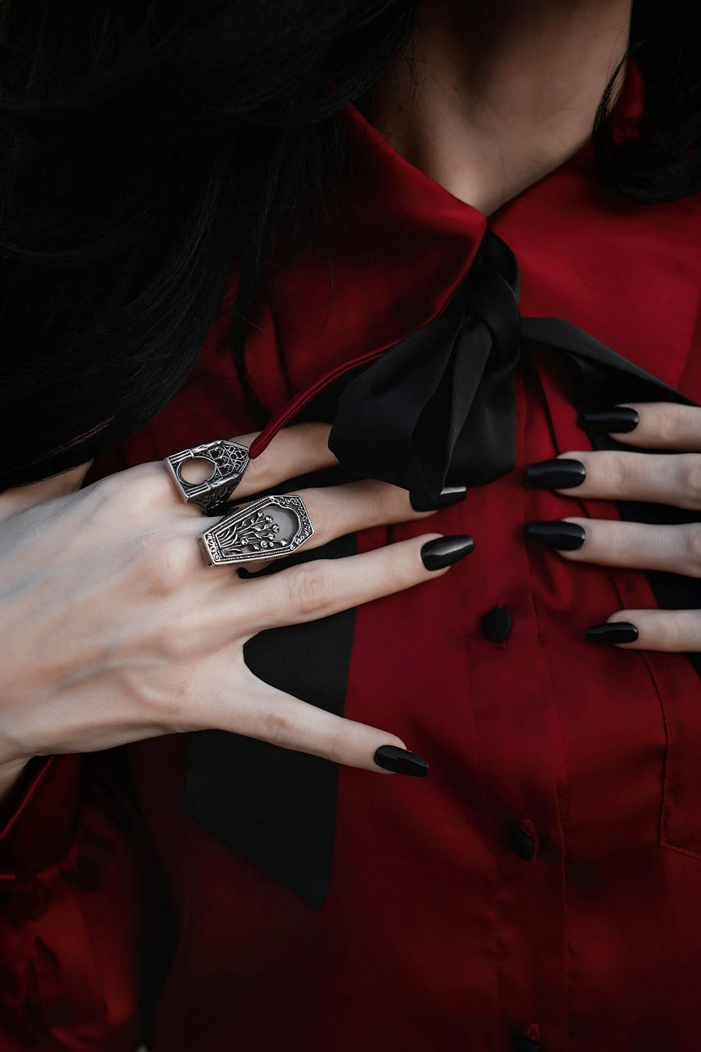 spooky goth ring