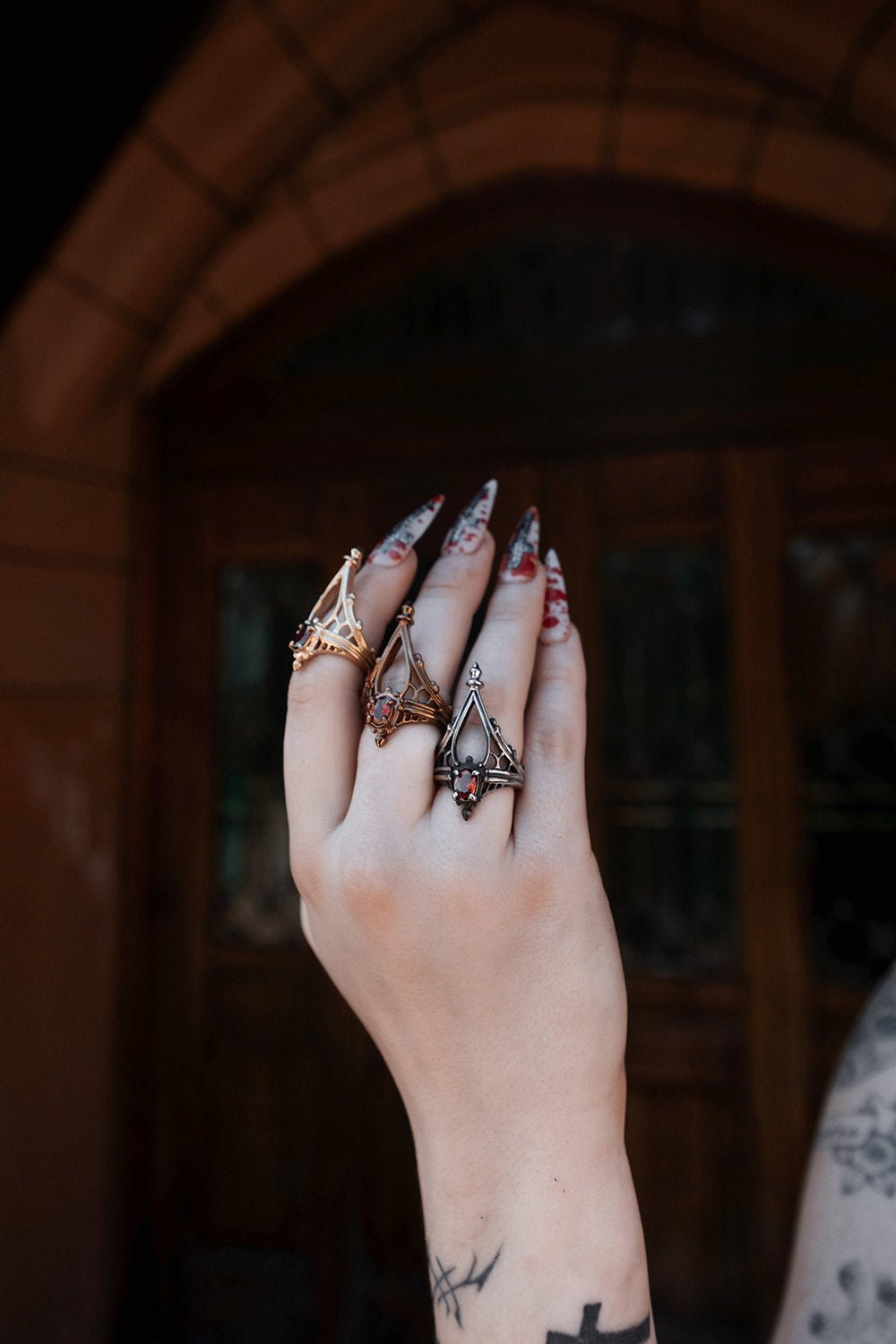 Cathedral Solace Ring [SILVER] - jewelry - VampireFreaks - Lively Ghosts