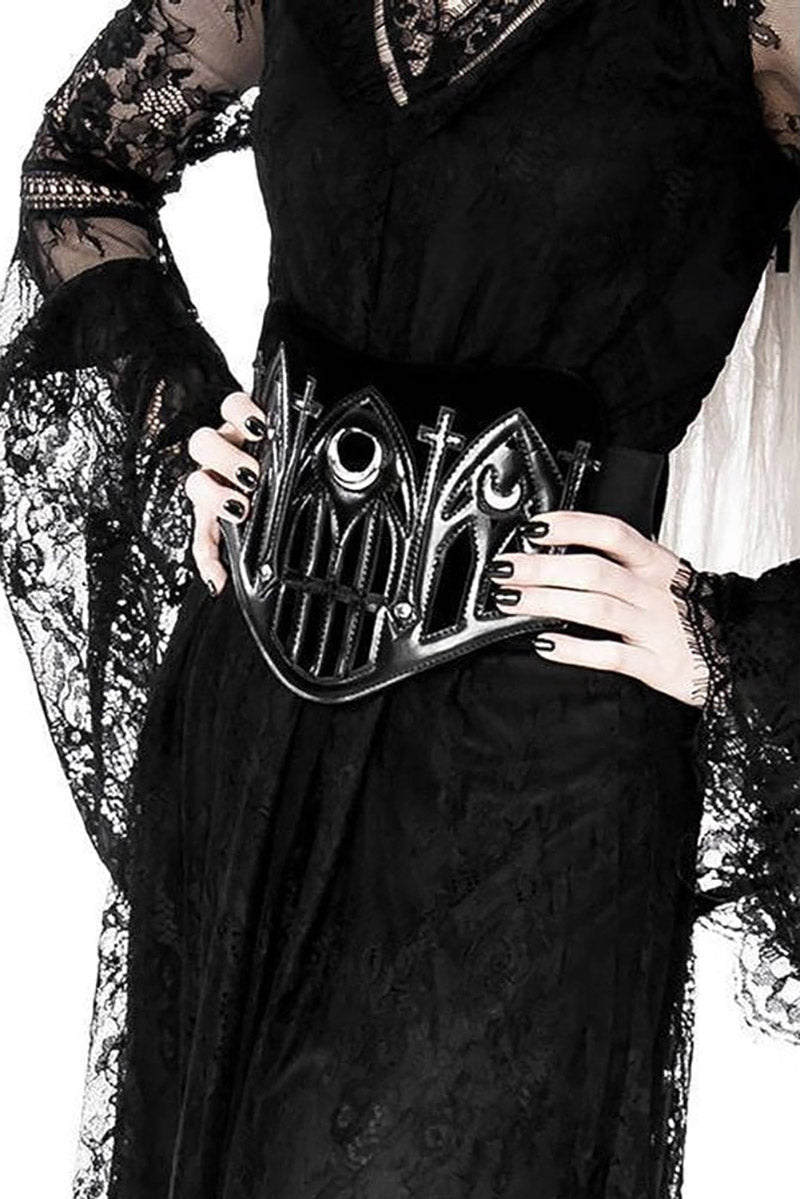 Cathedral Waist Belt With Triple Moon - belts - VampireFreaks - Restyle