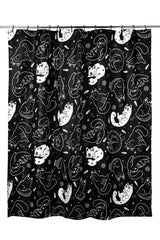 Catnap Shower Curtain - housewares - VampireFreaks - Killstar
