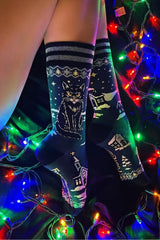 Yule Cat Crew Socks from FootClothes