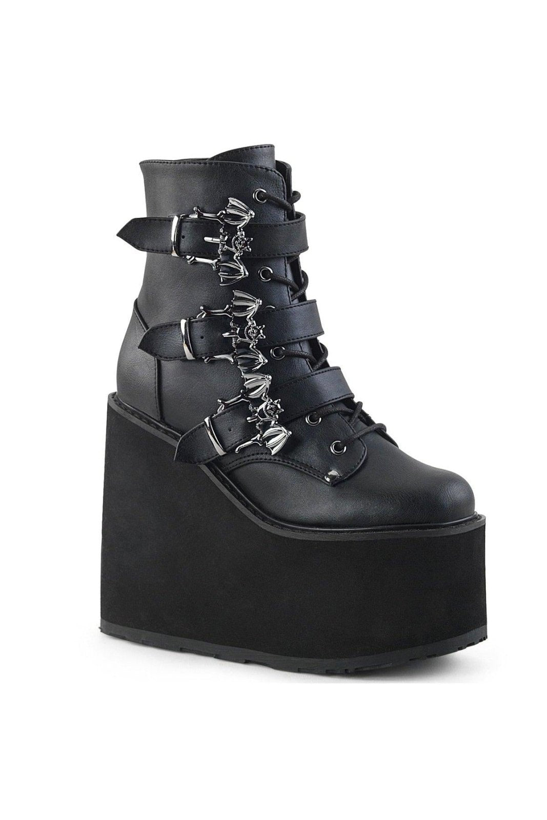 Cauldron of Bats SWING - 103 Boots [Black Vegan Leather] - womens shoes - VampireFreaks - Demonia