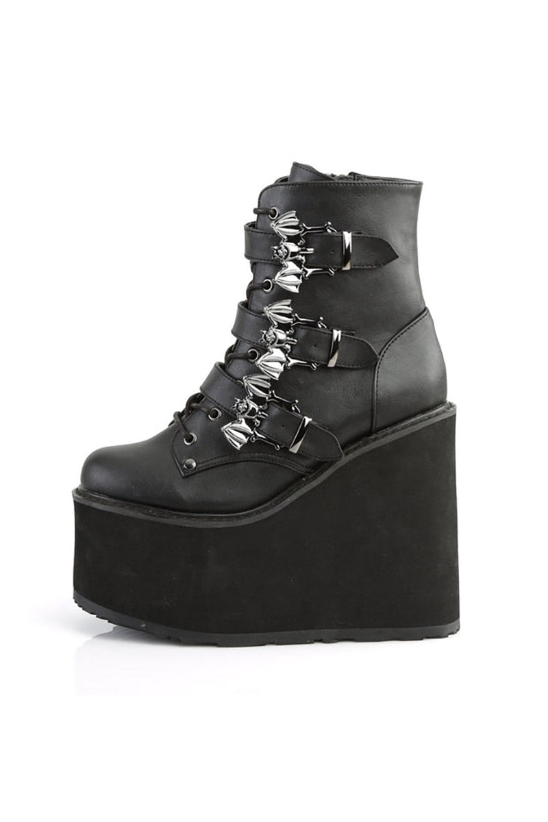 Cauldron of Bats SWING-103 Boots [Black Vegan Leather