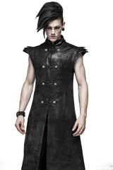 Cenobyte Sleeveless Trench Coat - mens outerwear - VampireFreaks - Punk Rave