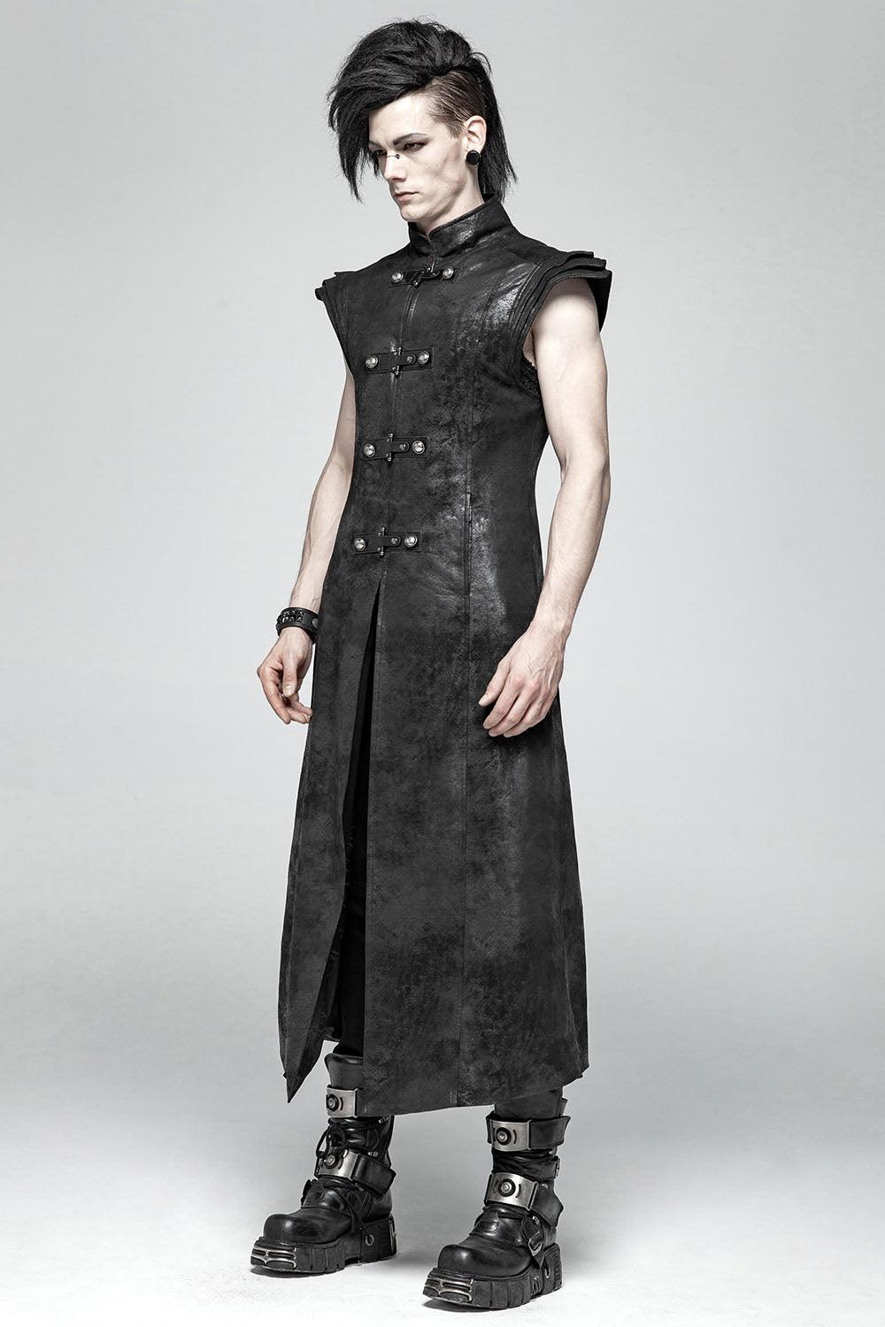 Cenobyte Sleeveless Trench Coat - mens outerwear - VampireFreaks - Punk Rave