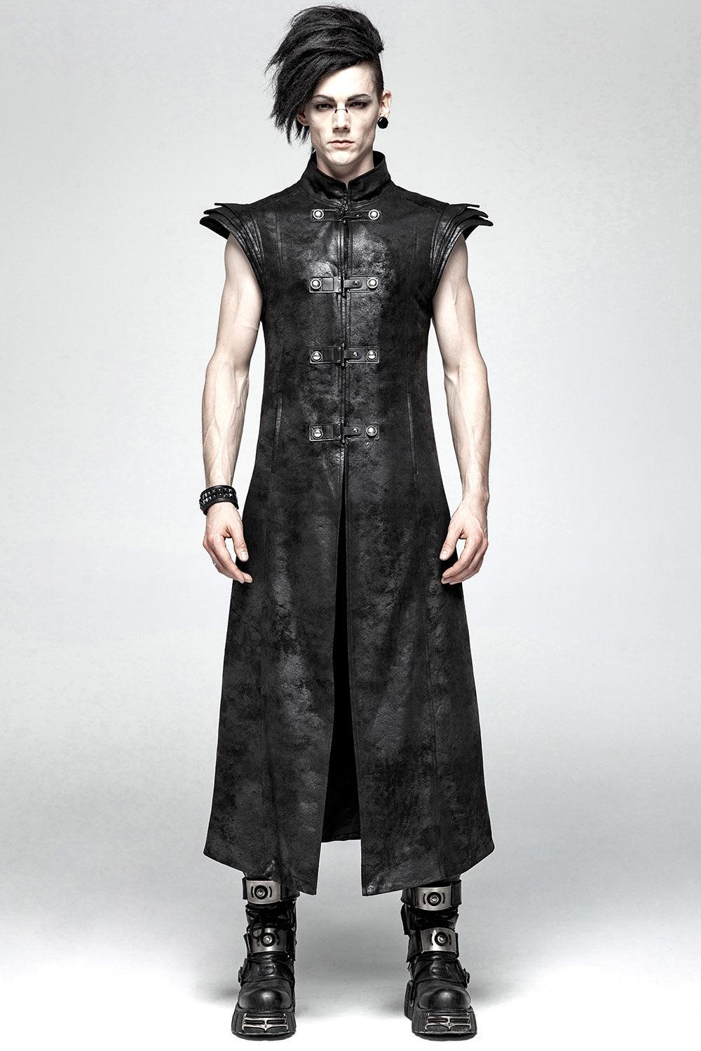 Cenobyte Sleeveless Trench Coat - mens outerwear - VampireFreaks - Punk Rave