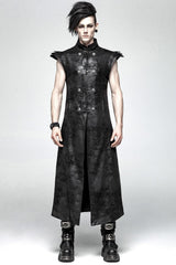 Cenobyte Sleeveless Trench Coat - mens outerwear - VampireFreaks - Punk Rave