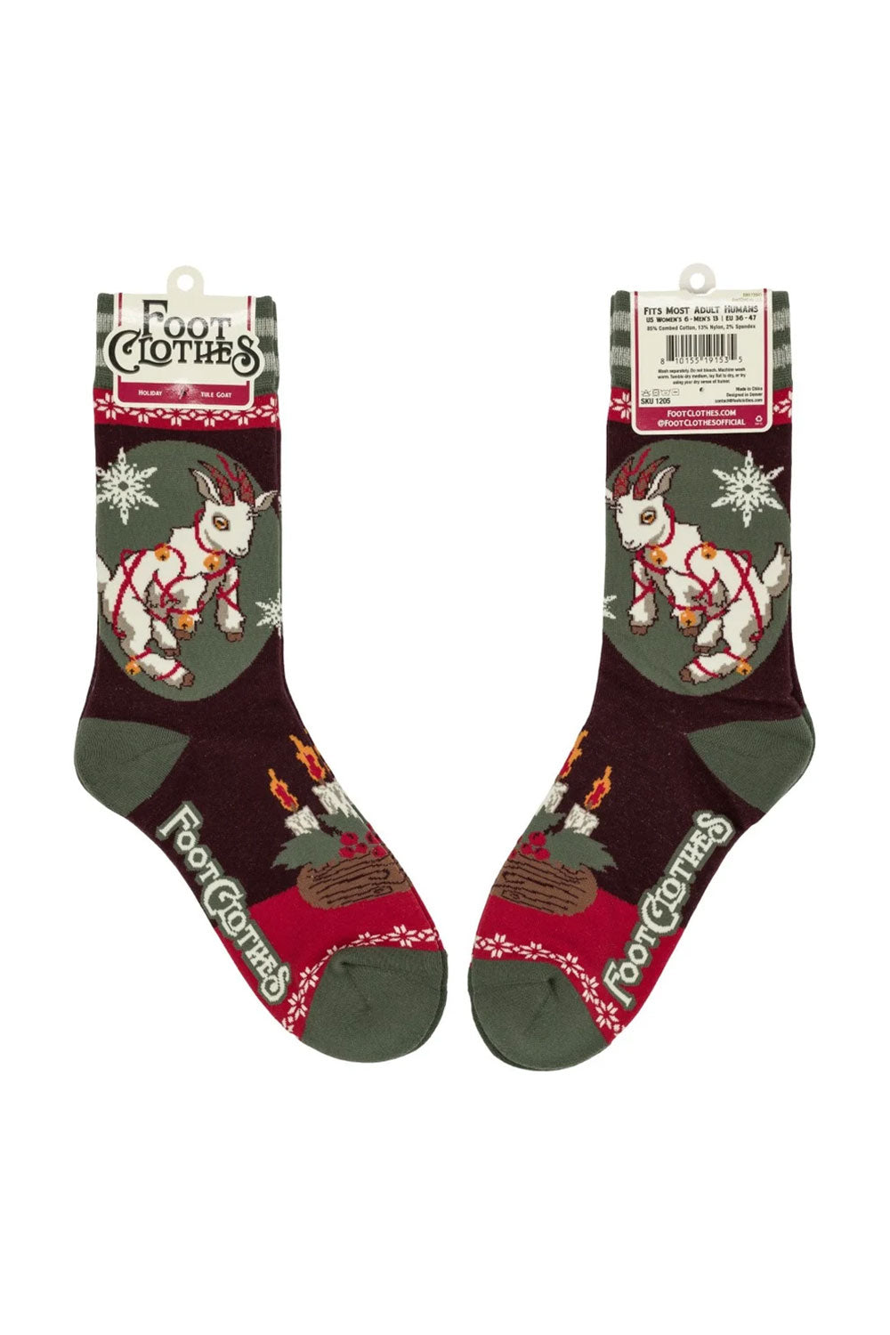 Yule goat holiday crew socks