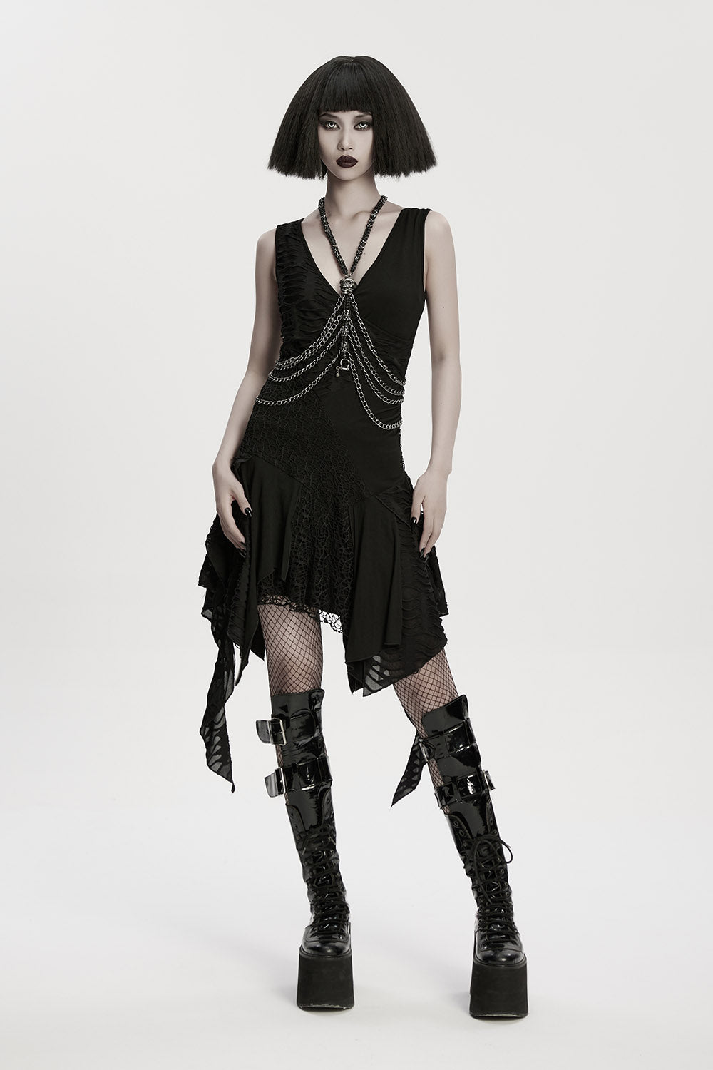 grunge goth body harness