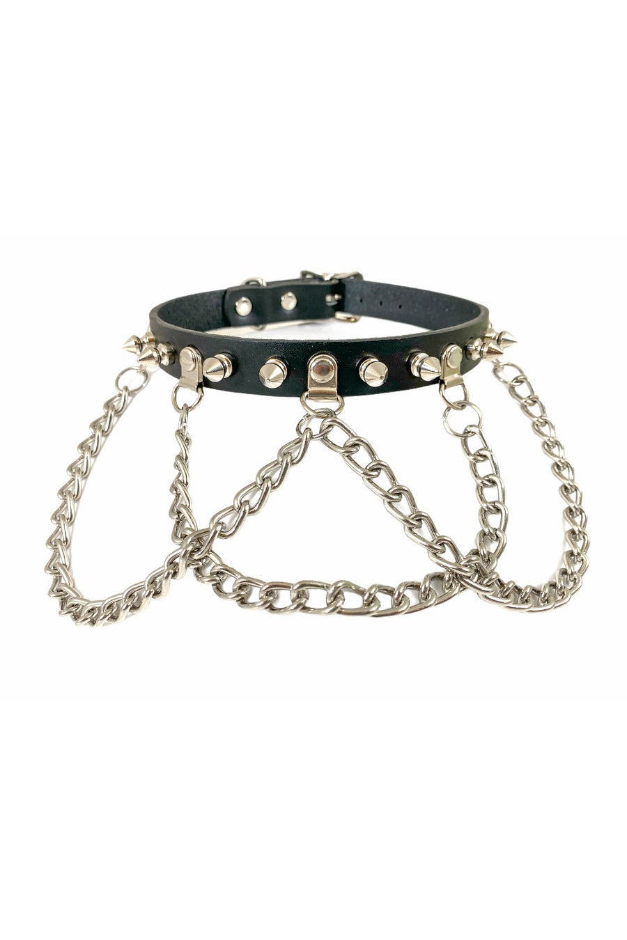 womens cone stud spiked choker