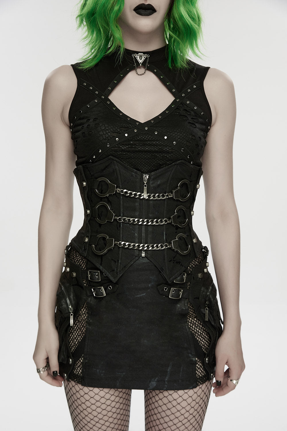 goth underbust corset 