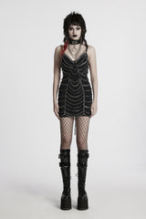 chain bodycon harness dress