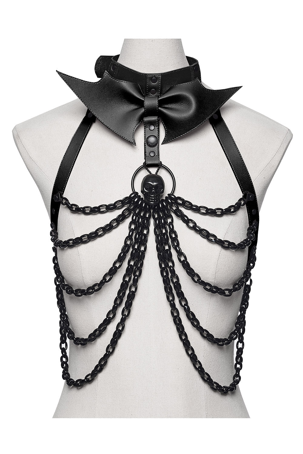 o-ring chained gothic chain harness