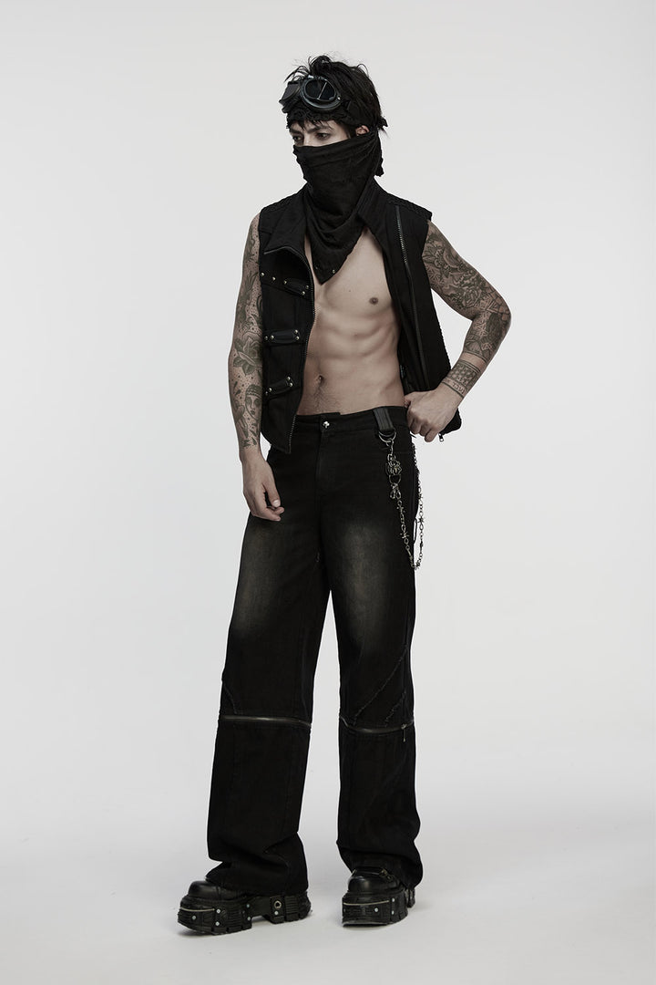 mens spiderweb barbed wire pant chain
