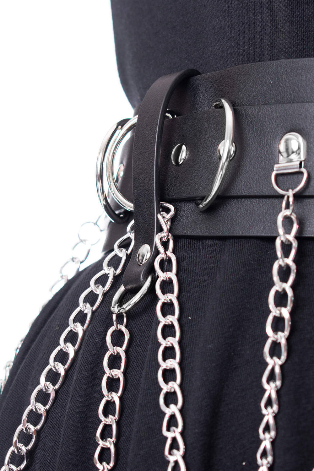 vegan leather studded punk belt