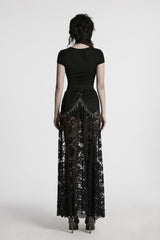 maxi lace long skirt