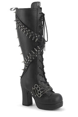 knee high punk spiked boots by demonia 