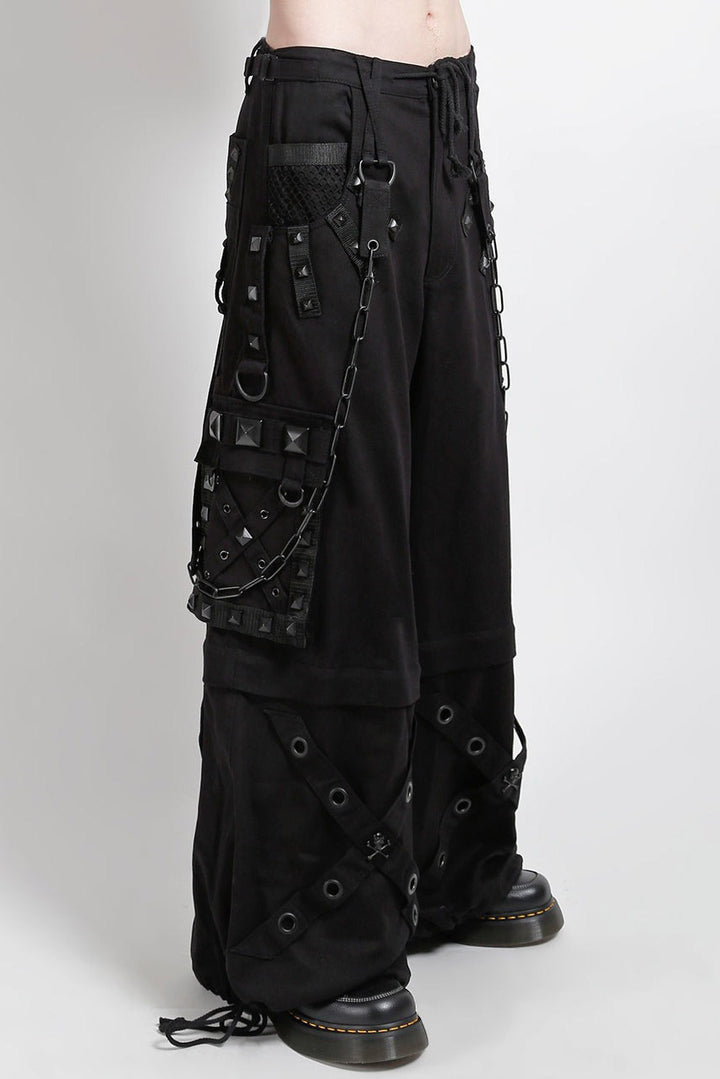 mens gothic tripp NYC baggy cargo pants with chains 