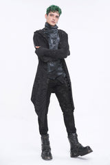 Chained Corrosion Hooded Cardigan - mens outerwear - VampireFreaks - Devil Fashion