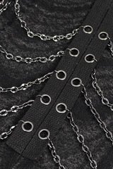 Chained Corrosion Hooded Cardigan - mens outerwear - VampireFreaks - Devil Fashion