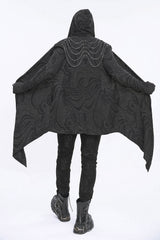 Chained Corrosion Hooded Cardigan - mens outerwear - VampireFreaks - Devil Fashion