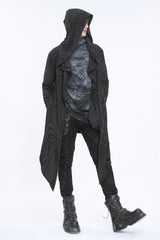 Chained Corrosion Hooded Cardigan - mens outerwear - VampireFreaks - Devil Fashion