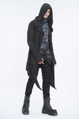 Chained Corrosion Hooded Cardigan - mens outerwear - VampireFreaks - Devil Fashion