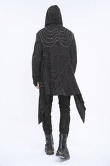 Chained Corrosion Hooded Cardigan - mens outerwear - VampireFreaks - Devil Fashion