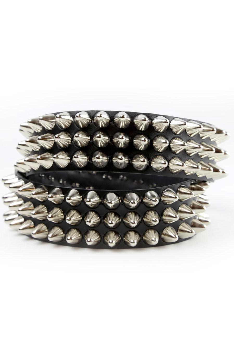 Chaos Cone Stud Belt [3 Rows] - belts - VampireFreaks - Funk Plus