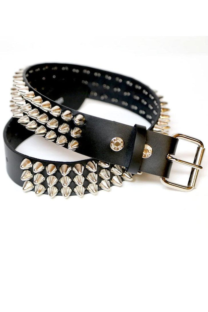 Chaos Cone Stud Belt [3 Rows] - belts - VampireFreaks - Funk Plus