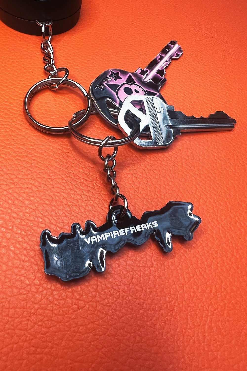 gothic spooky keys charm for car