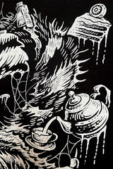 black cotton alice in wonderland hoodie jacket