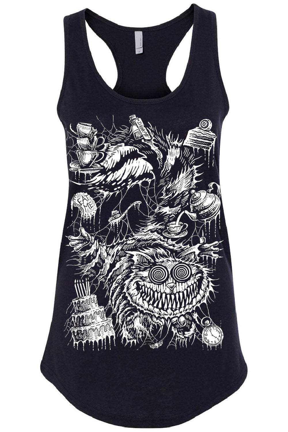 weird gothic cheshire cat tank top by vampirefreaks