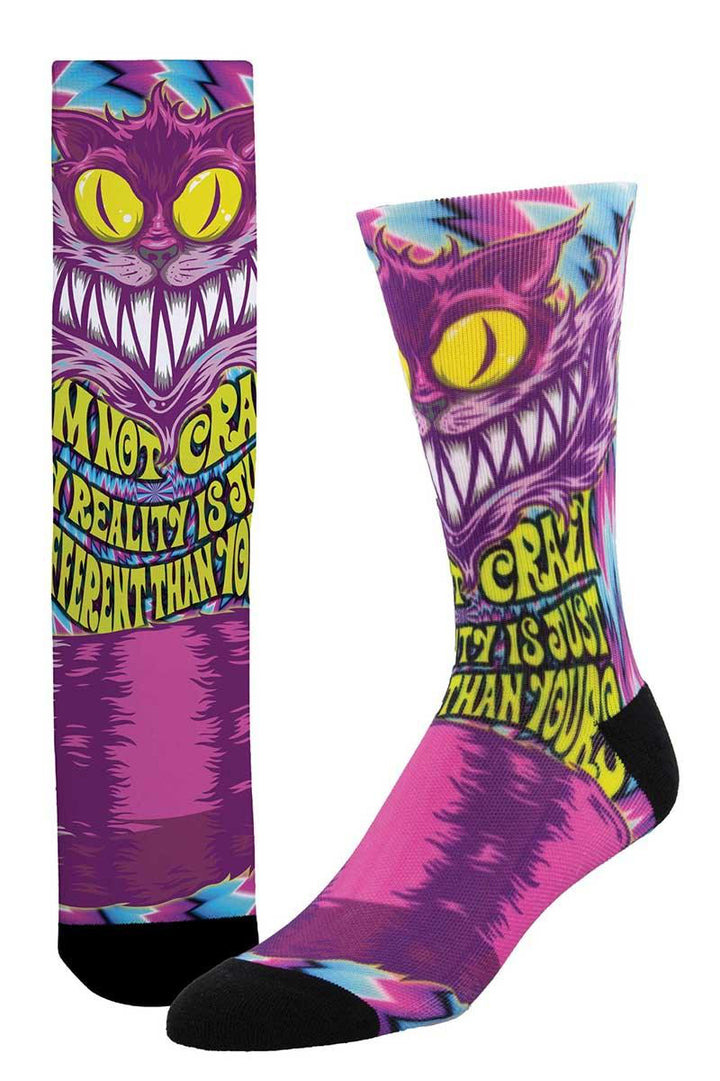 Cheshire Cat Socks [Unisex] - socks & stockings - VampireFreaks - Sock Smith