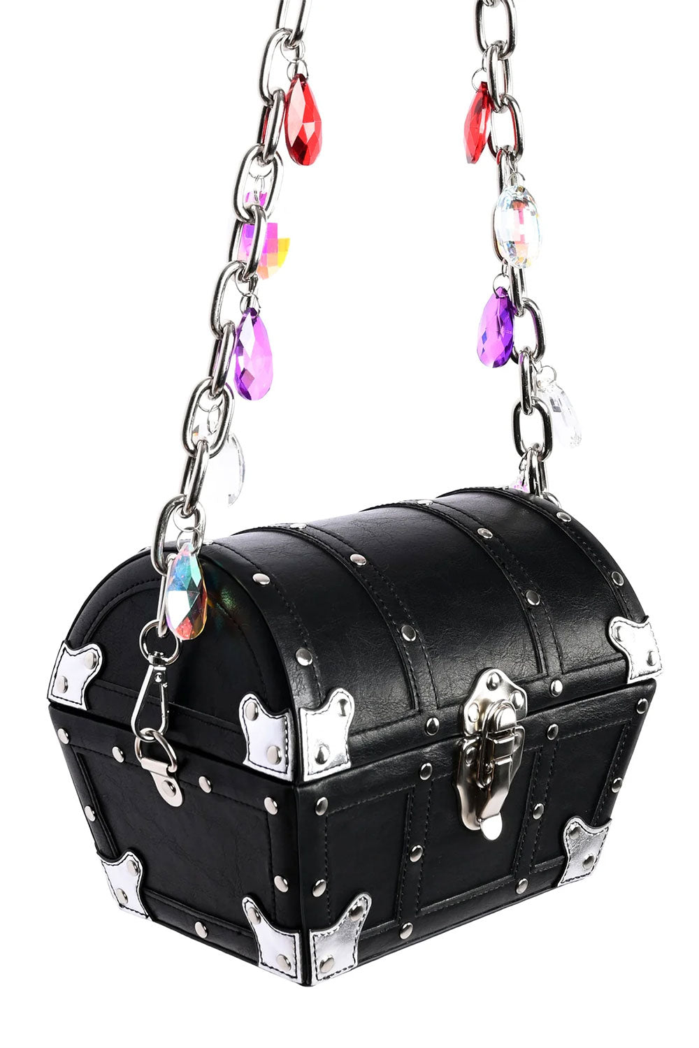 structured PU treasure chest bag from Foxblood